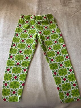Rare Editions Green Floral Leggings